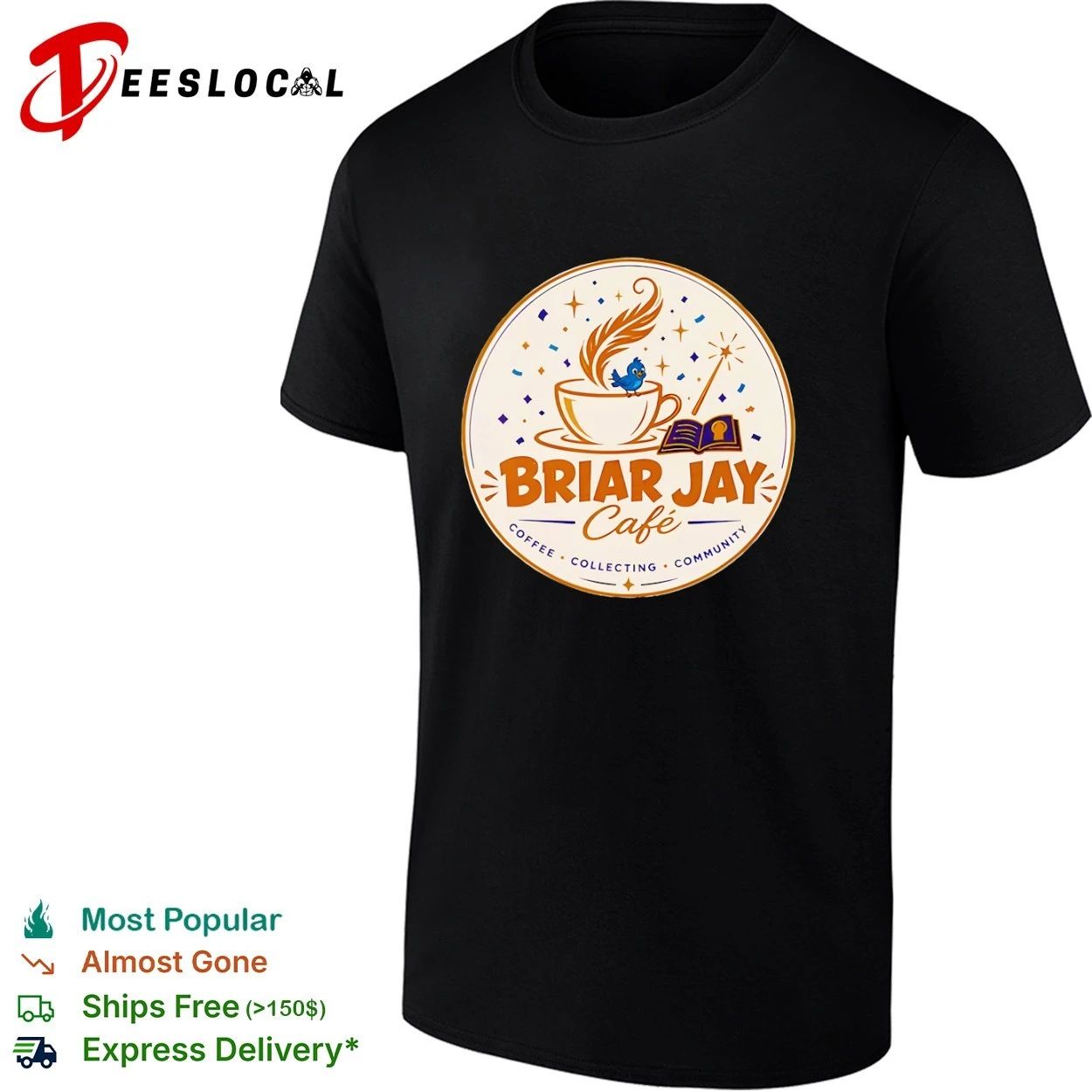 Briar Jay Caf Coffee Collecting Community T-shirt Unisex T-shirt, Sweatshirt, Hoodie, Long Sleeve Tee - T-Shirt, Sweatshirt, Hoodie