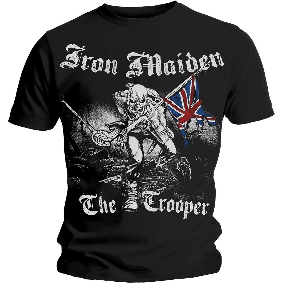 Iron Maiden The Trooper Steve Harris Backprint Official Unisex T-Shirt Unisex T-shirt, Sweatshirt, Hoodie, Long Sleeve Tee - T-Shirt, Sweatshirt, Hoodie