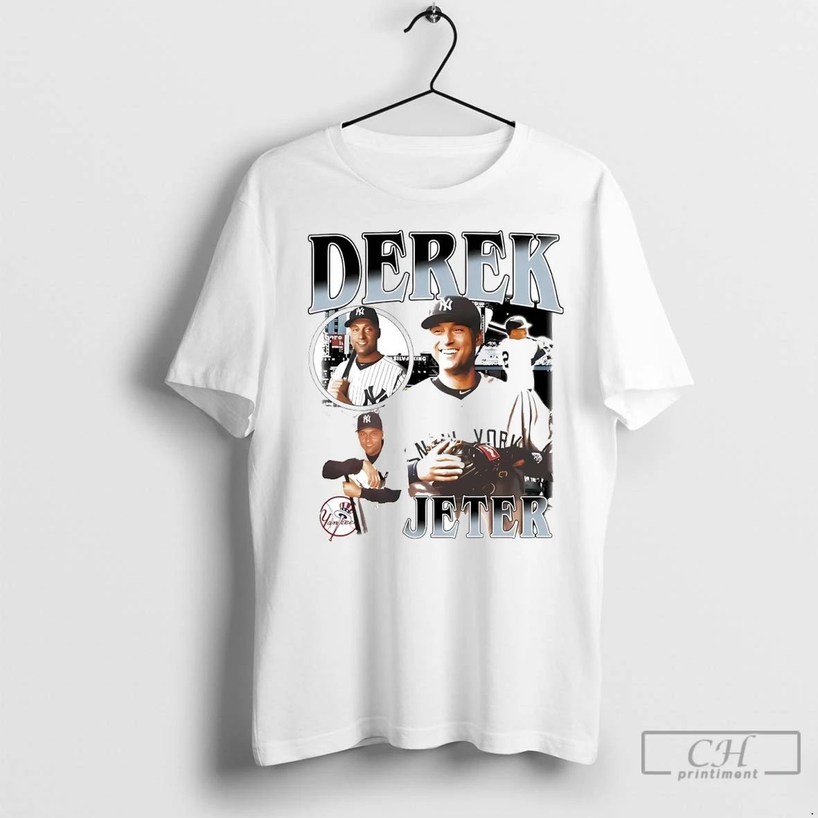 Premium Derek Jeter Picture Collage New York Yankees Unisex T-shirt, Sweatshirt, Hoodie, Long Sleeve Tee - T-Shirt, Sweatshirt, Hoodie