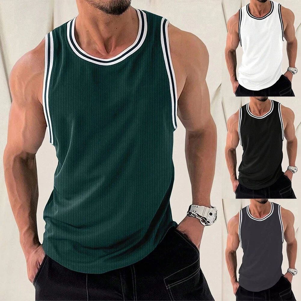 Male Tank Men's Vest Sweat-wicking Breathable Fashionable Lightweight Unisex T-shirt, Sweatshirt, Hoodie, Long Sleeve Tee - T-Shirt, Sweatshirt, Hoodie