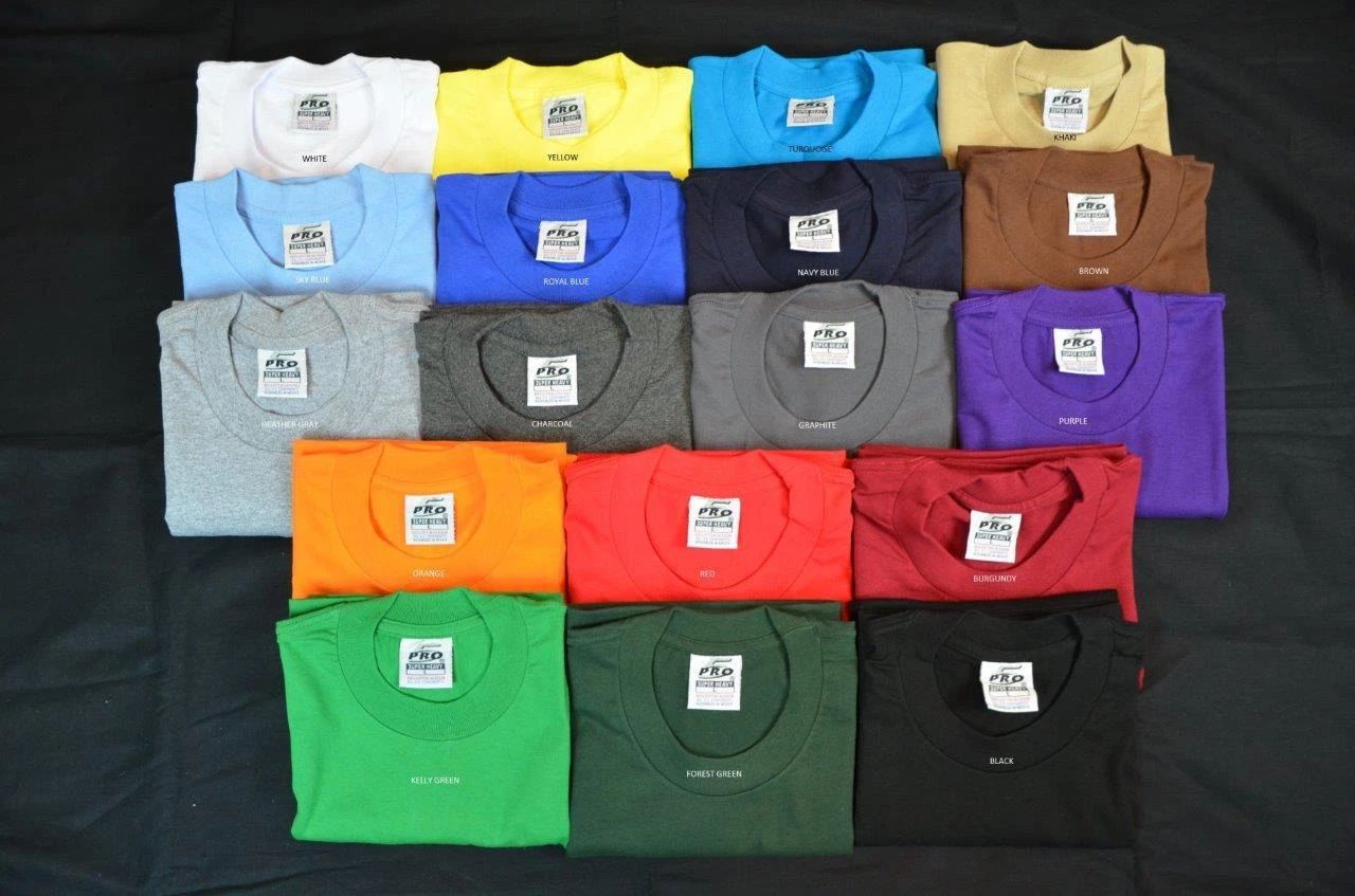 2 NEW PRO5 SUPER HEAVY WEIGHT T-SHIRT TEE PLAIN BLANK COLOR COTTON S-7XL 2PC Unisex T-shirt, Sweatshirt, Hoodie, Long Sleeve Tee - T-Shirt, Sweatshirt, Hoodie