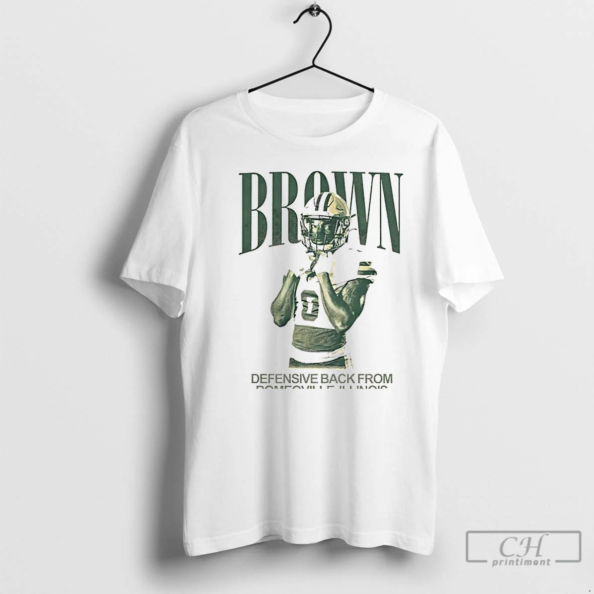 Premium Jacquille Brown Defensive Back From Romeoville Illinois Vintage Christmas T Shirts - T-Shirt, Sweatshirt, Hoodie