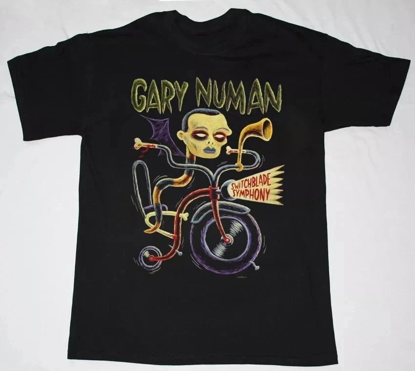 Gary Numan Vintage Concert Black Cotton Shirt Unisex T-shirt, Sweatshirt, Hoodie, Long Sleeve Tee - T-Shirt, Sweatshirt, Hoodie