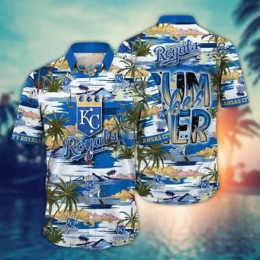 Kansas City Royals Summer Vibes Hawaiian Shirt Unisex T-shirt, Sweatshirt, Hoodie, Long Sleeve Tee - T-Shirt, Sweatshirt, Hoodie