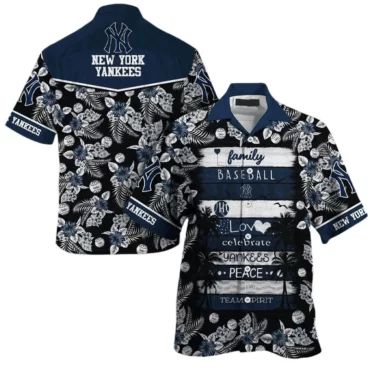 New York Yankees Family Values Hawaiian Shirt Unisex T-shirt, Sweatshirt, Hoodie, Long Sleeve Tee - T-Shirt, Sweatshirt, Hoodie