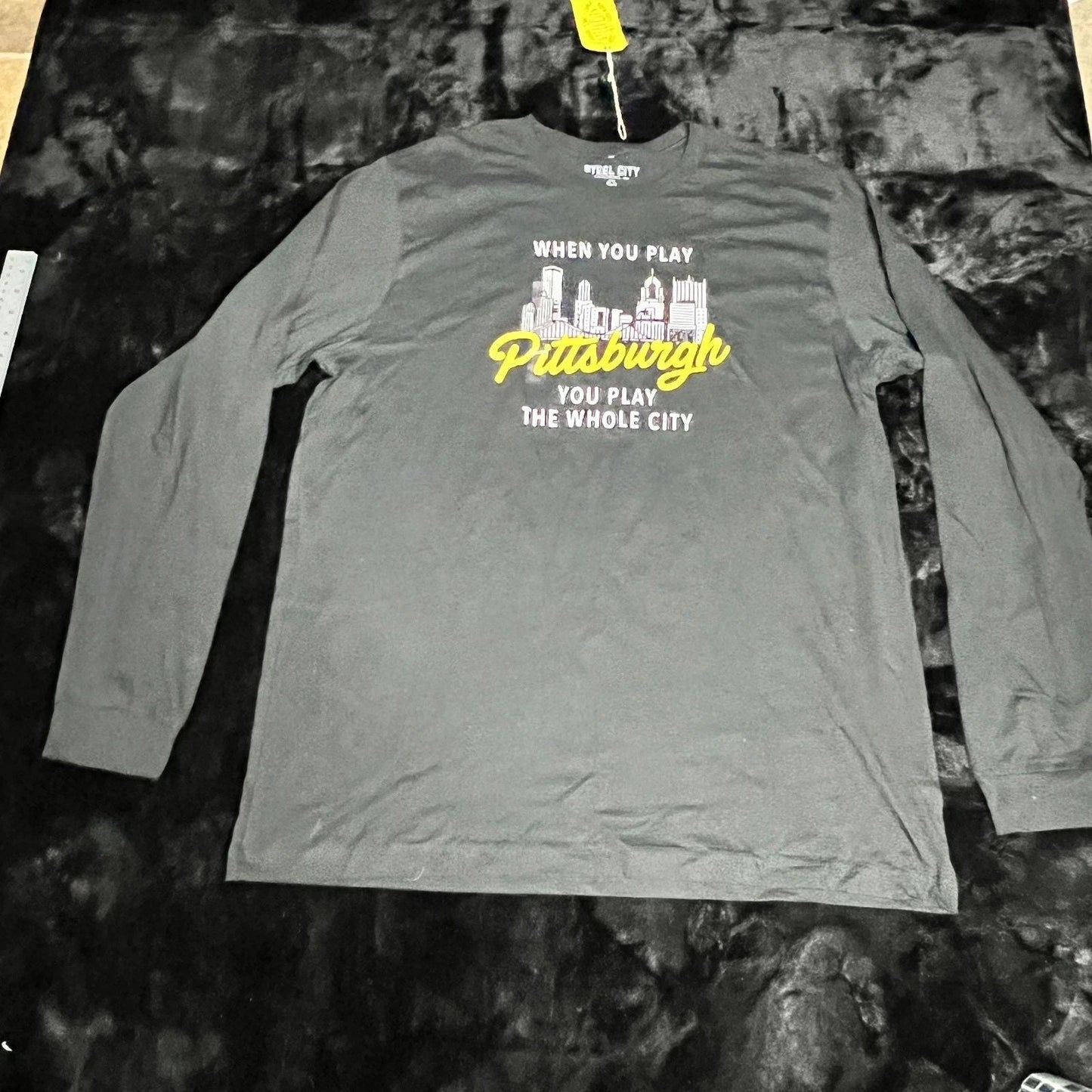 Steel City Pittsburgh Shirt Mens 2XL Black Graphic Everyday Wear Relaxed Fit Unisex T-shirt, Sweatshirt, Hoodie, Long Sleeve Tee - T-Shirt, Sweatshirt, Hoodie
