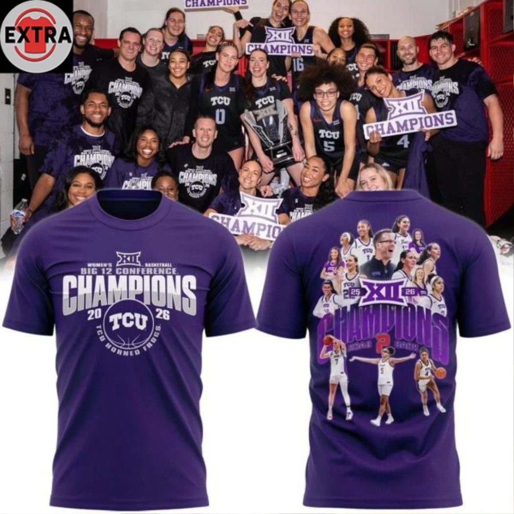 TCU Horned Frogs Big 12 Champions 2026 Logo Two Sided Shirt Unisex T-shirt, Sweatshirt, Hoodie, Long Sleeve Tee - T-Shirt, Sweatshirt, Hoodie