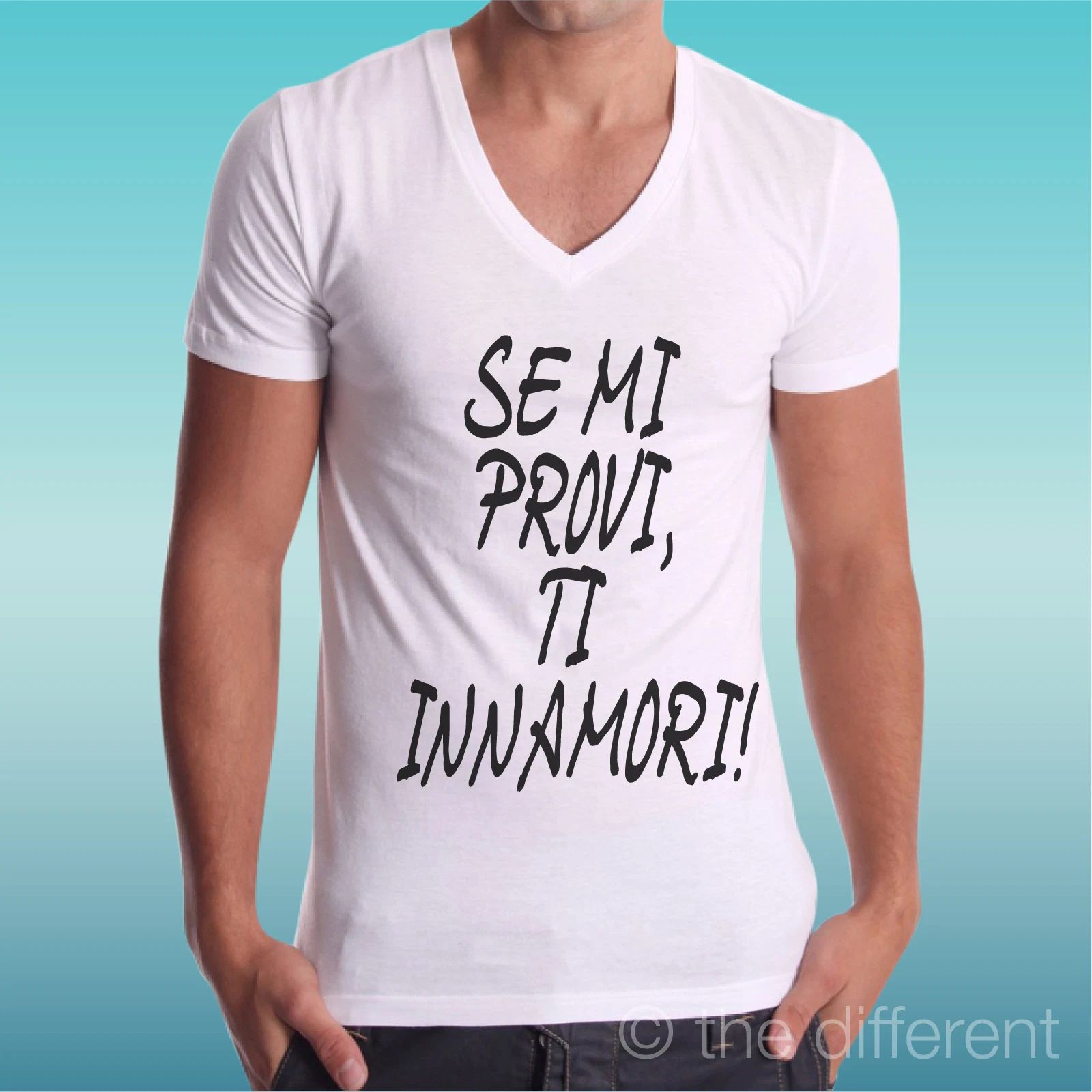 T-shirt Man V Neck " If Me Provi You Innamori " Gift Idea Road To Happiness Unisex T-shirt, Sweatshirt, Hoodie, Long Sleeve Tee - T-Shirt, Sweatshirt, Hoodie