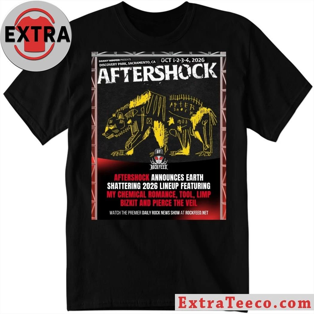 Aftershock 2026 Festival Full Lineup At Discovery Park In Sacramento California On October 1 2 3 4 2026 Shirt - T-Shirt, Sweatshirt, Hoodie