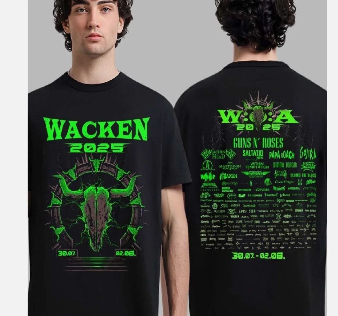 NEW! Wacken Open Air Festival Conncert 2025 Tour Inspired T-Shirt Unisex T-shirt, Sweatshirt, Hoodie, Long Sleeve Tee - T-Shirt, Sweatshirt, Hoodie
