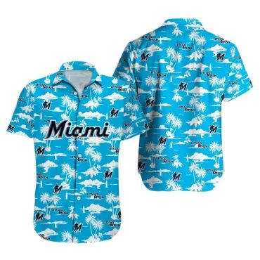 Miami Marlins Logo Beach Vibes Hawaiian Shirt Unisex T-shirt, Sweatshirt, Hoodie, Long Sleeve Tee - T-Shirt, Sweatshirt, Hoodie