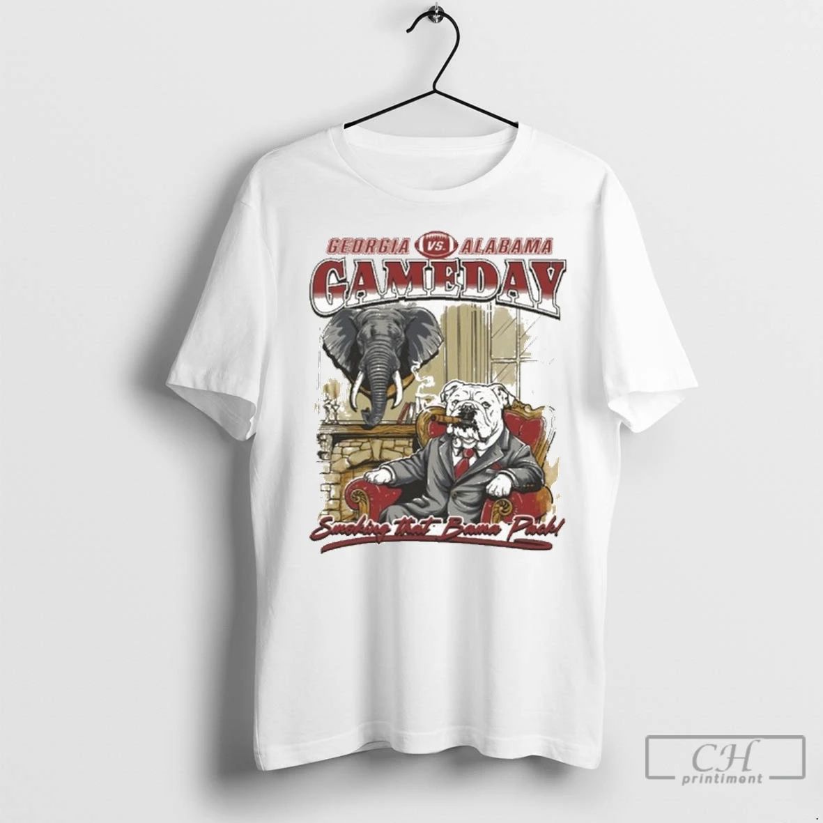 Premium Georgia Football Vs Alabama Gameday Smoking That Bama Pack Unisex T-shirt, Sweatshirt, Hoodie, Long Sleeve Tee - T-Shirt, Sweatshirt, Hoodie