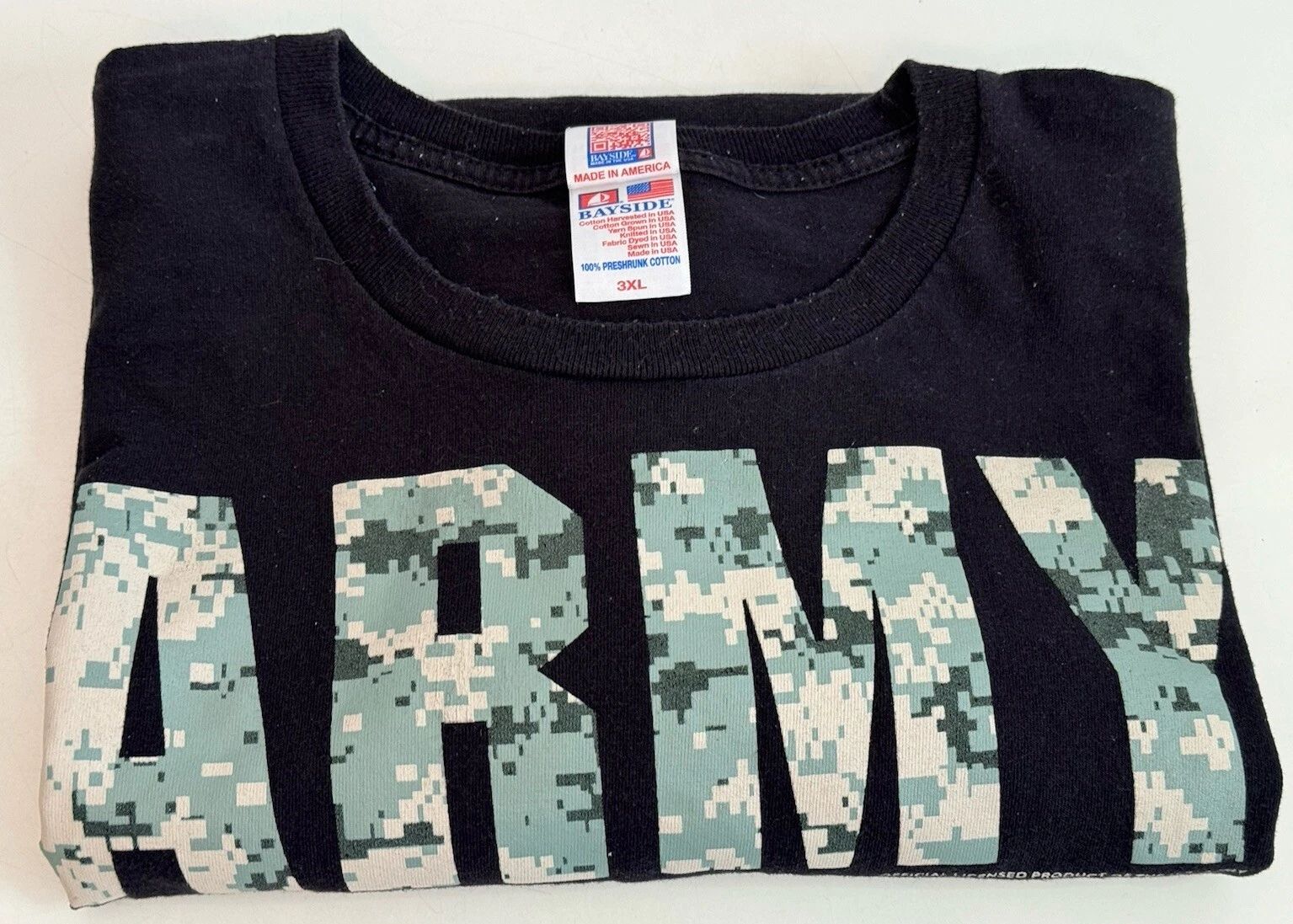 US Army T Shirt Adult Men's Size 3XL XXXL Bayside Cotton USA Made Digital Camo Unisex T-shirt, Sweatshirt, Hoodie, Long Sleeve Tee - T-Shirt, Sweatshirt, Hoodie