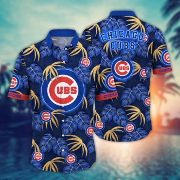 Chicago Cubs Monstera Leaf Hawaiian Shirt Unisex T-shirt, Sweatshirt, Hoodie, Long Sleeve Tee - T-Shirt, Sweatshirt, Hoodie