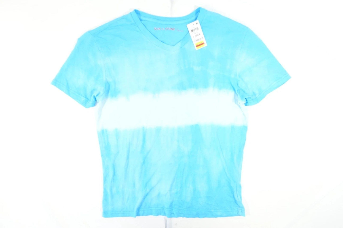 SUN STONE LIGHT BLUE TIE DYED LARGE VNECK TEE TSHIRT MENS NWT NEW Unisex T-shirt, Sweatshirt, Hoodie, Long Sleeve Tee - T-Shirt, Sweatshirt, Hoodie