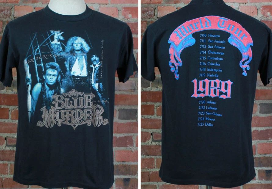 Vintage 1989 Blue Murder Concert T-Shirt Unisex T-shirt, Sweatshirt, Hoodie, Long Sleeve Tee - T-Shirt, Sweatshirt, Hoodie