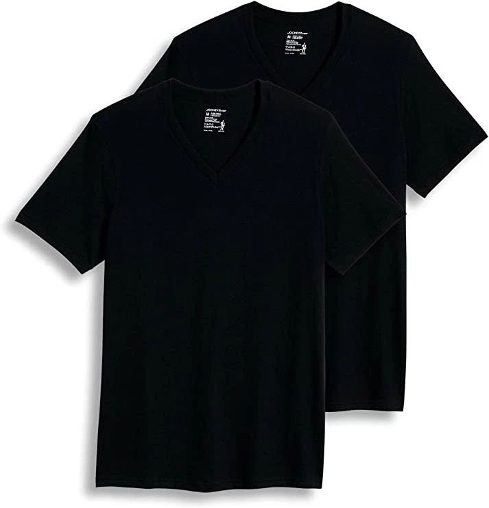 Jockey Men's T-Shirts Tall Man Classic V-Neck - 2 Pack, Black, 3X Tall Unisex T-shirt, Sweatshirt, Hoodie, Long Sleeve Tee - T-Shirt, Sweatshirt, Hoodie