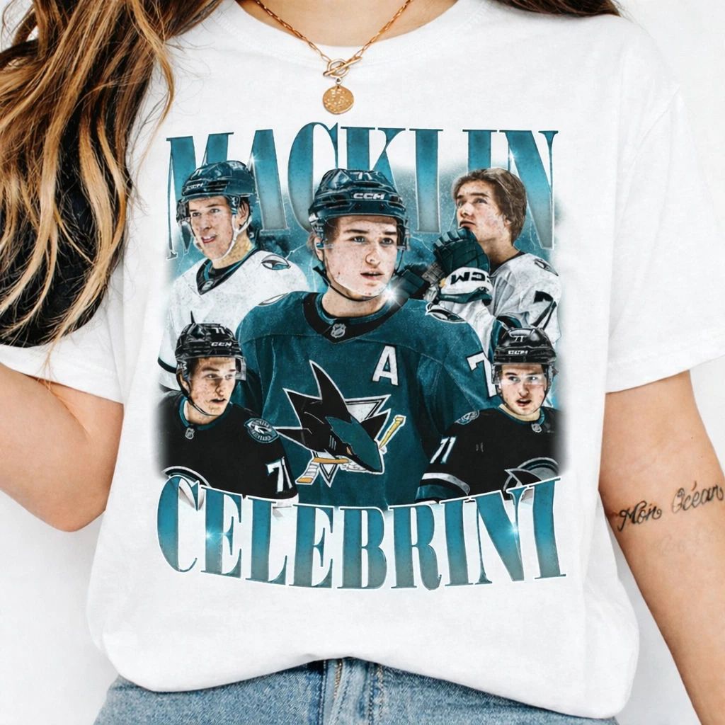 Macklin Celebrini Sharks Bootleg Vintage Shirt Unisex T-shirt, Sweatshirt, Hoodie, Long Sleeve Tee - T-Shirt, Sweatshirt, Hoodie