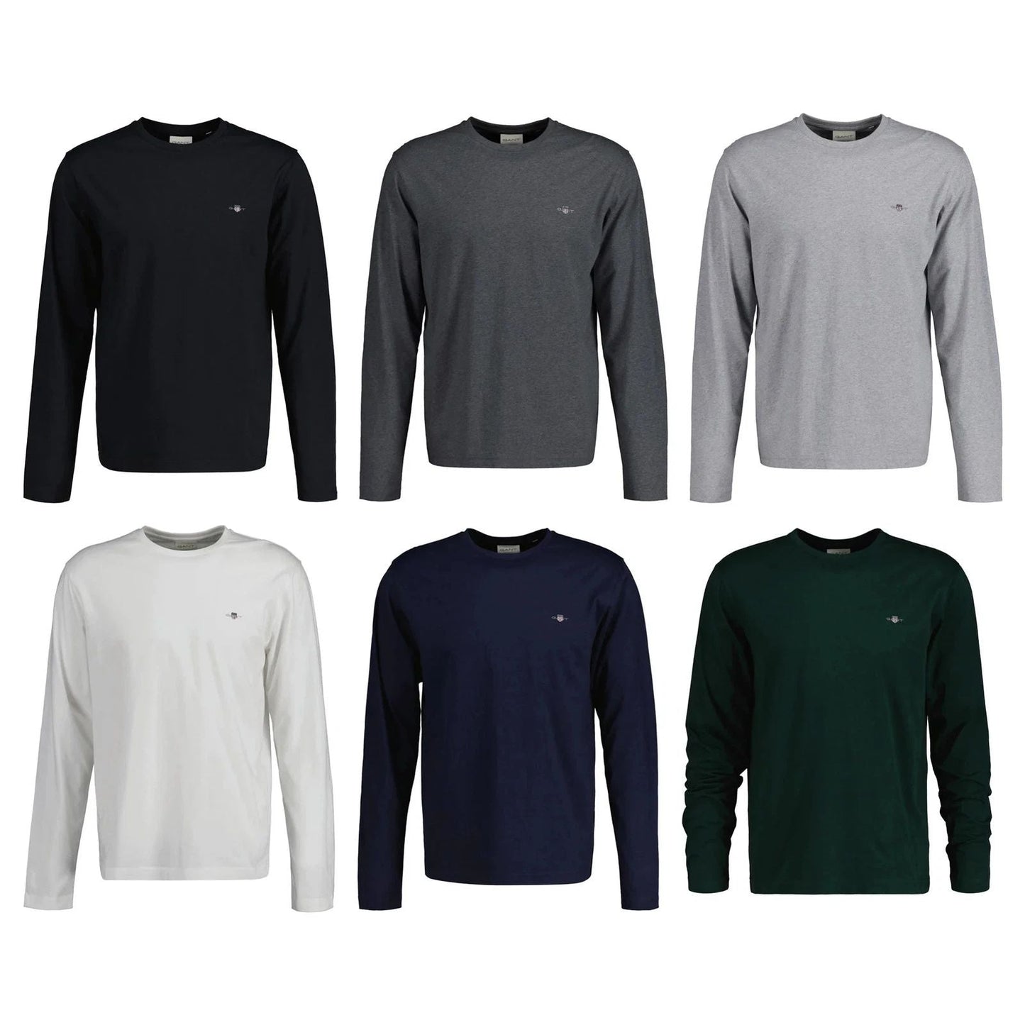 GANT Men's Long Sleeve - REGULAR SHIELD LS, Shirt, Crew Neck, Long Sleeve, Cotton... Unisex T-shirt, Sweatshirt, Hoodie, Long Sleeve Tee - T-Shirt, Sweatshirt, Hoodie