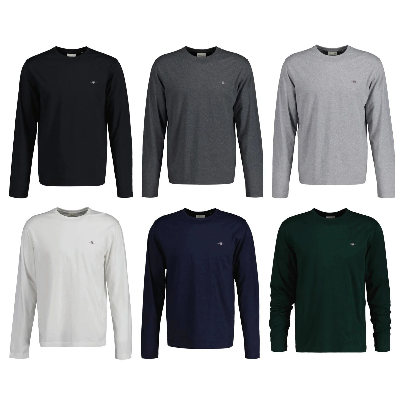 GANT Men's Long Sleeve - REGULAR SHIELD LS, Shirt, Crew Neck, Long Sleeve, Cotton... Unisex T-shirt, Sweatshirt, Hoodie, Long Sleeve Tee - T-Shirt, Sweatshirt, Hoodie