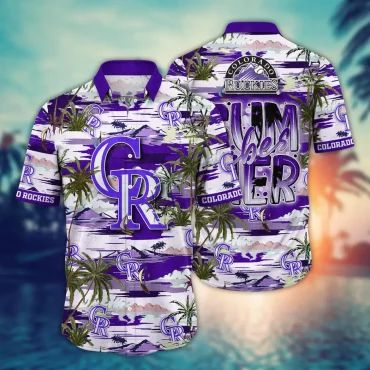 Colorado Rockies Tropical Summer Hawaiian Shirt Unisex T-shirt, Sweatshirt, Hoodie, Long Sleeve Tee - T-Shirt, Sweatshirt, Hoodie