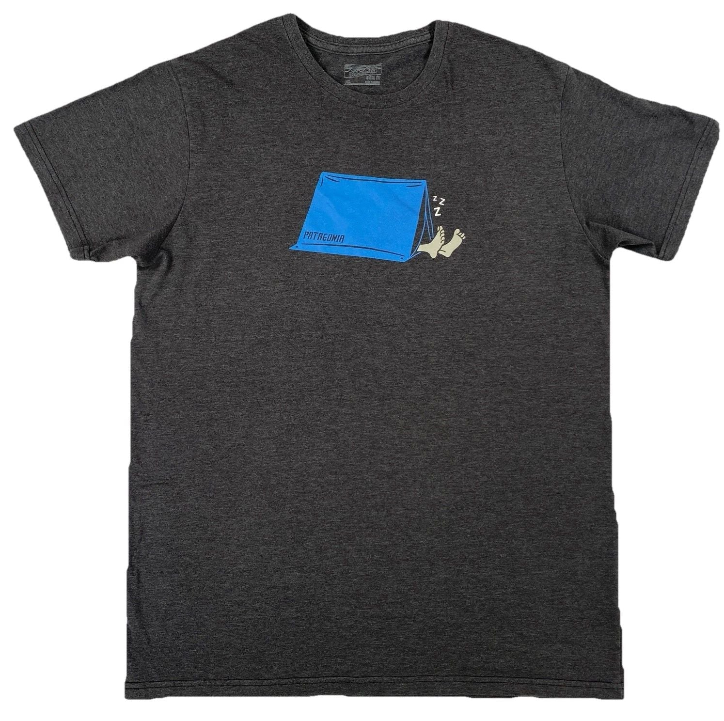 Patagonia Napping Camper T-Shirt Mens XL Slim Fit Gray Outdoors Camping Unisex T-shirt, Sweatshirt, Hoodie, Long Sleeve Tee - T-Shirt, Sweatshirt, Hoodie