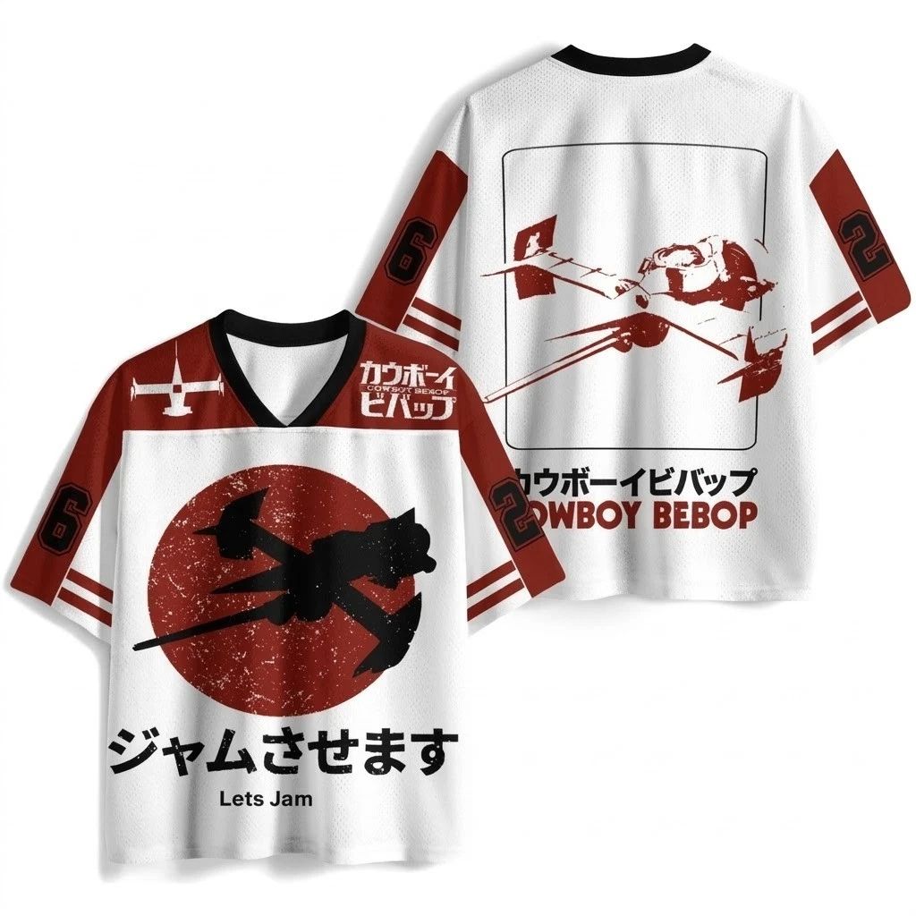 Cowboy Bebop Jersey Shirts Unisex T-shirt, Sweatshirt, Hoodie, Long Sleeve Tee - T-Shirt, Sweatshirt, Hoodie