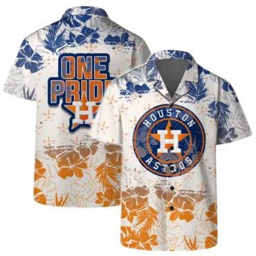 Houston Astros One Pride Hawaiian Shirt Unisex T-shirt, Sweatshirt, Hoodie, Long Sleeve Tee - T-Shirt, Sweatshirt, Hoodie
