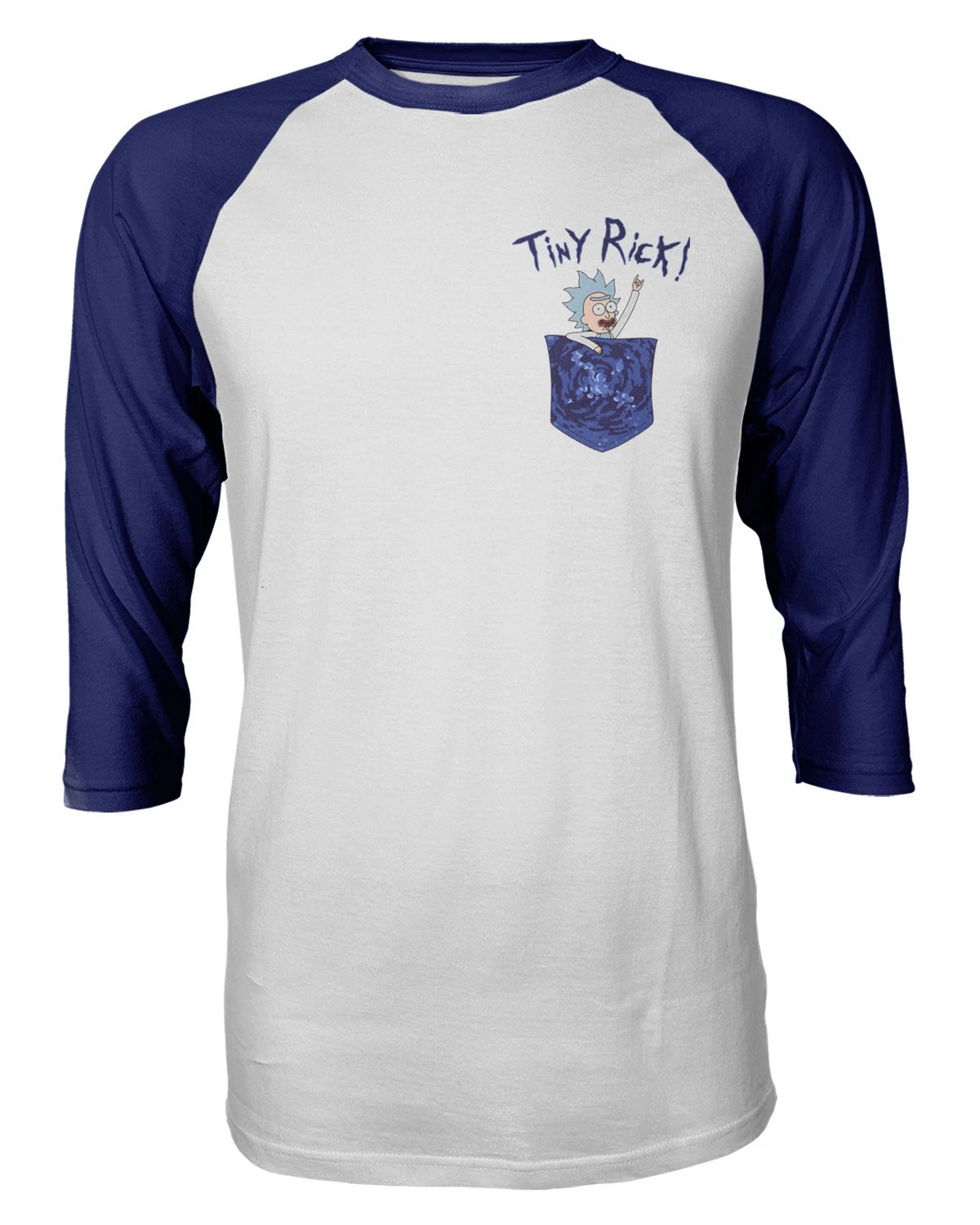 Rick & Morty "Tiny Rick!" Funny TV Mens Raglan Quarter Sleeve T-Shirt Unisex T-shirt, Sweatshirt, Hoodie, Long Sleeve Tee - T-Shirt, Sweatshirt, Hoodie