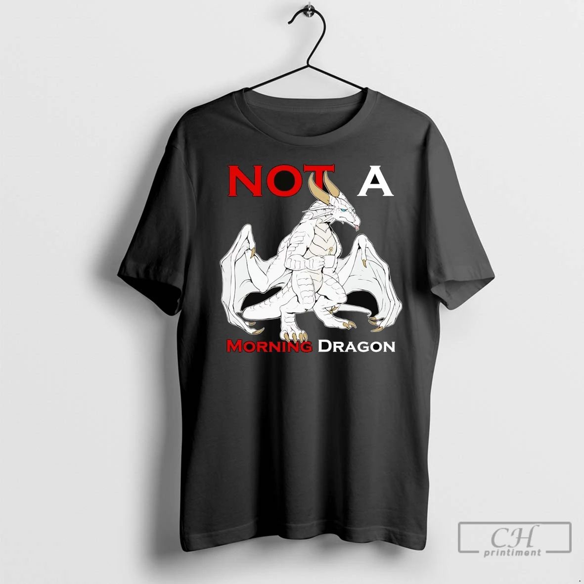 Premium Not A Morning Dragon Unisex T-shirt, Sweatshirt, Hoodie, Long Sleeve Tee - T-Shirt, Sweatshirt, Hoodie