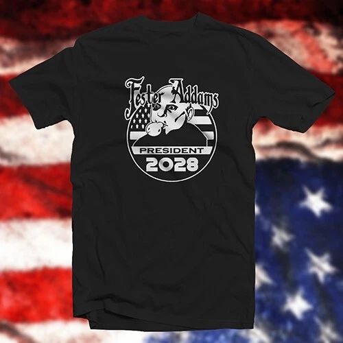Uncle Fester for President 2028 COTTON T-SHIRT satire democracy vote politics Unisex T-shirt, Sweatshirt, Hoodie, Long Sleeve Tee - T-Shirt, Sweatshirt, Hoodie