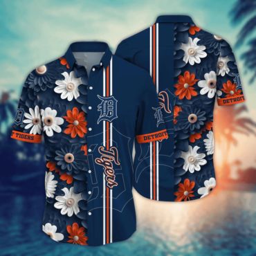 Detroit Tigers Bold Daisy Hawaiian Shirt Unisex T-shirt, Sweatshirt, Hoodie, Long Sleeve Tee - T-Shirt, Sweatshirt, Hoodie