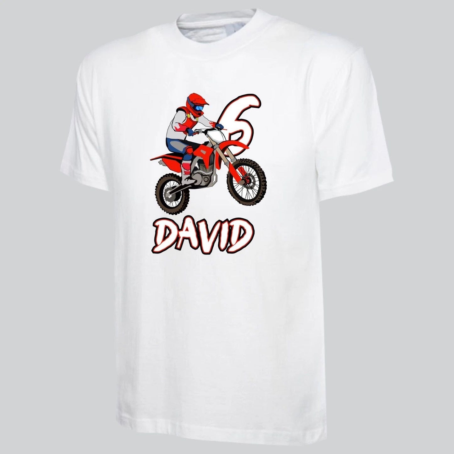 Personalised Motocross Boys T Shirt Printed Custom Name Birthday Gift Kids T Top Unisex T-shirt, Sweatshirt, Hoodie, Long Sleeve Tee - T-Shirt, Sweatshirt, Hoodie