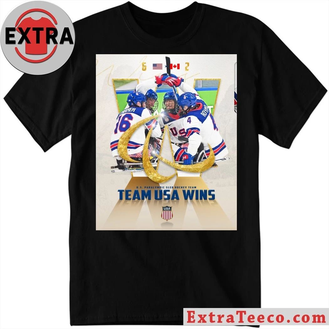 Original Usa Paralympic Sled Hockey Team The Team Usa Wins Logo Shirt Unisex T-shirt, Sweatshirt, Hoodie, Long Sleeve Tee - T-Shirt, Sweatshirt, Hoodie