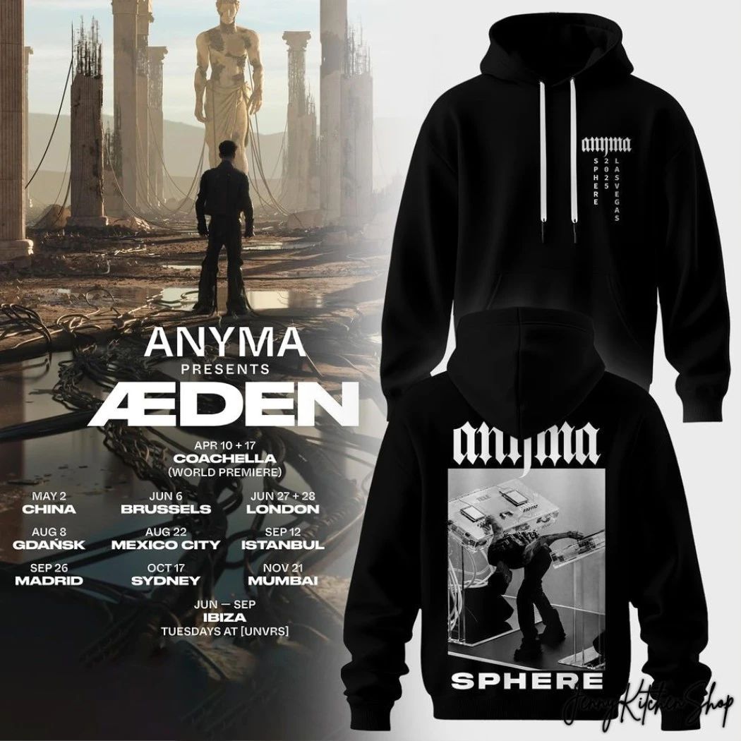 Original Anyma Sphere Presents Den Concept 2026 Two Sided T-Shirt Unisex T-shirt, Sweatshirt, Hoodie, Long Sleeve Tee - T-Shirt, Sweatshirt, Hoodie