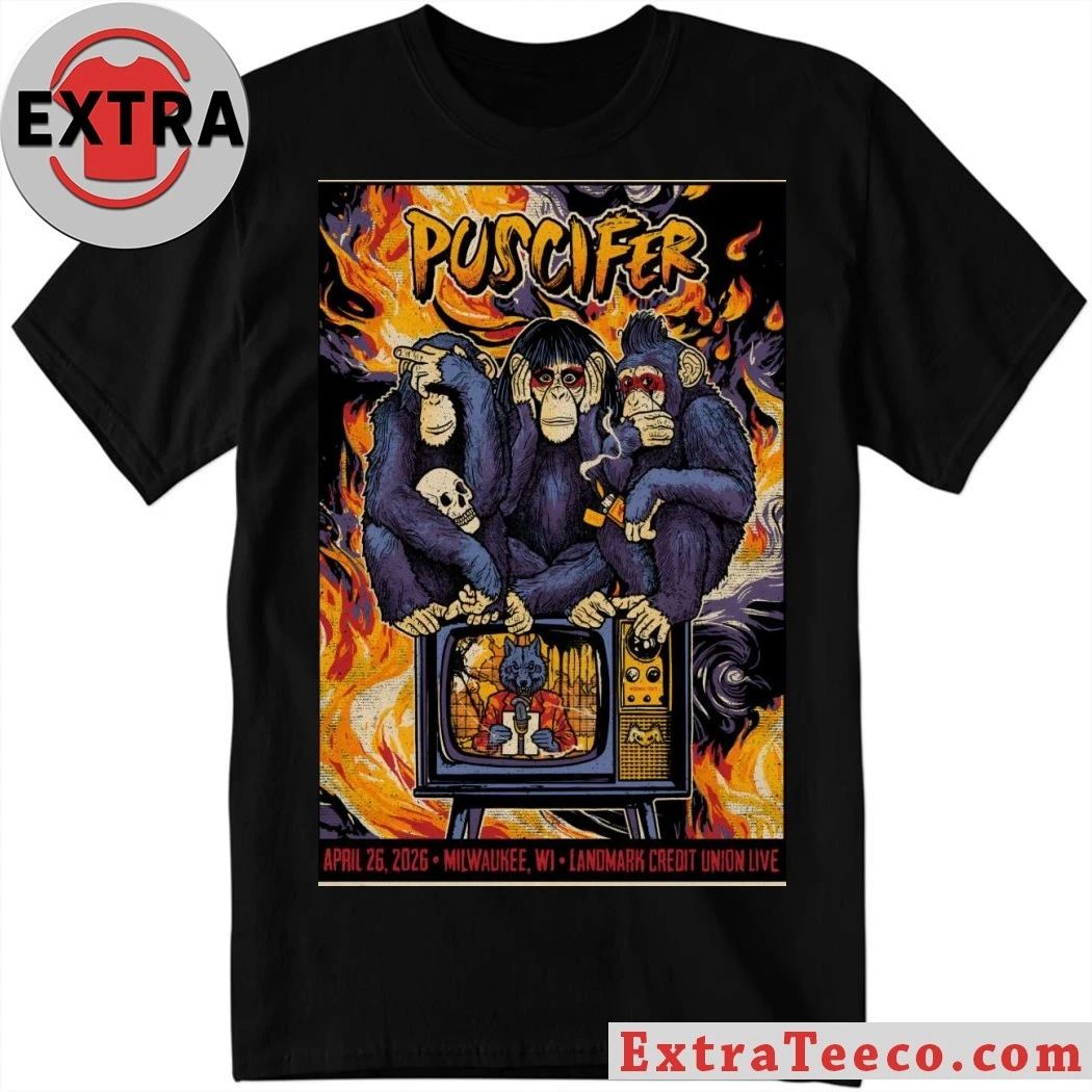 Puscifer In Milwaukee WI On April 26 2026 Tour Poster Shirt Unisex T-shirt, Sweatshirt, Hoodie, Long Sleeve Tee - T-Shirt, Sweatshirt, Hoodie