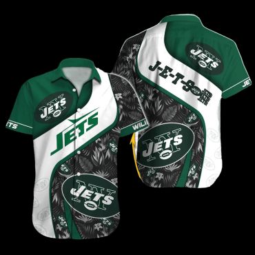 Personalized New York Jets Tropical Waves Hawaiian Shirt Unisex T-shirt, Sweatshirt, Hoodie, Long Sleeve Tee - T-Shirt, Sweatshirt, Hoodie