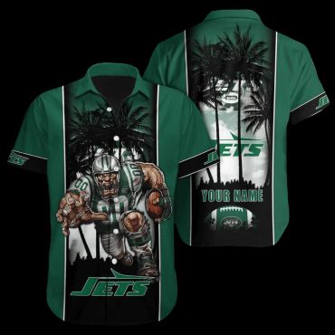 Personalized New York Jets Palm Action Hawaiian Shirt Unisex T-shirt, Sweatshirt, Hoodie, Long Sleeve Tee - T-Shirt, Sweatshirt, Hoodie