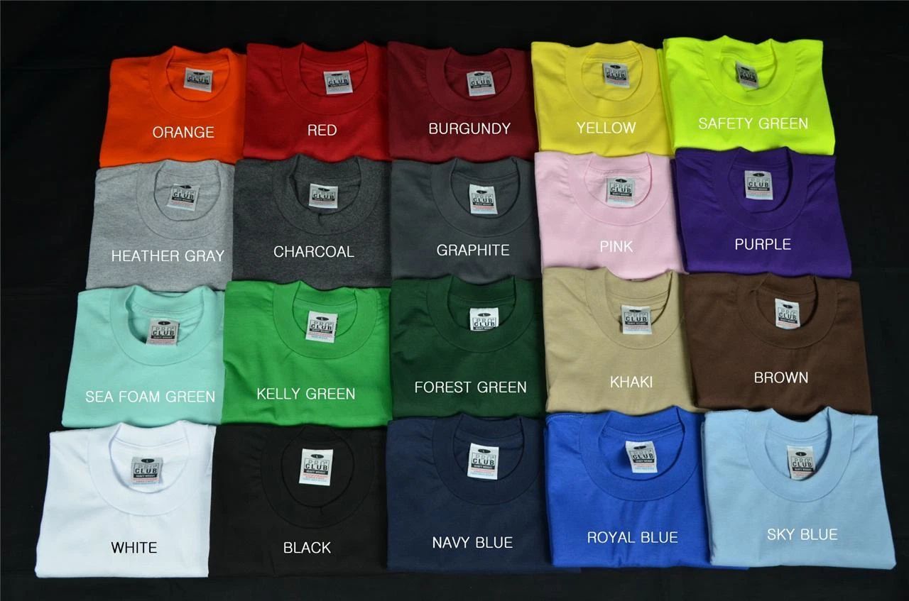 1 NEW PROCLUB XL-7XL HEAVY WEIGHT T-SHIRT PLAIN TEE PRO CLUB COLOR BLANK 1PC Unisex T-shirt, Sweatshirt, Hoodie, Long Sleeve Tee - T-Shirt, Sweatshirt, Hoodie