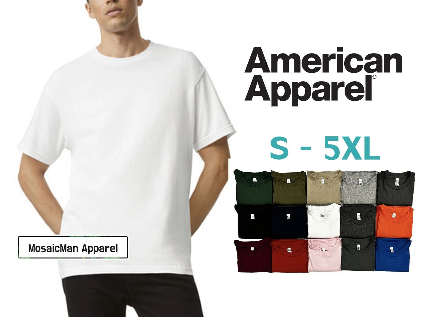 American Apparel 1301 Unisex Short Sleeve Preshrunk Heavyweight T-Shirt Unisex T-shirt, Sweatshirt, Hoodie, Long Sleeve Tee - T-Shirt, Sweatshirt, Hoodie
