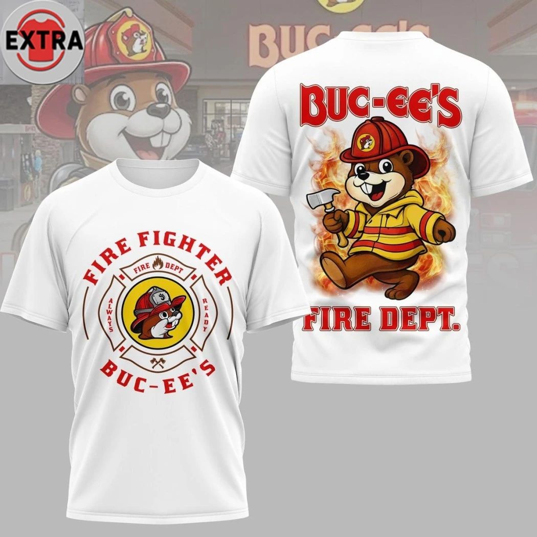 Buc-ees Fire Fighter Always Ready Logo 2026 Two Sided T-Shirt Unisex T-shirt, Sweatshirt, Hoodie, Long Sleeve Tee - T-Shirt, Sweatshirt, Hoodie
