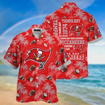 Tampa Bay Buccaneers Seaside Buccaneer Hawaiian Shirt Unisex T-shirt, Sweatshirt, Hoodie, Long Sleeve Tee - T-Shirt, Sweatshirt, Hoodie