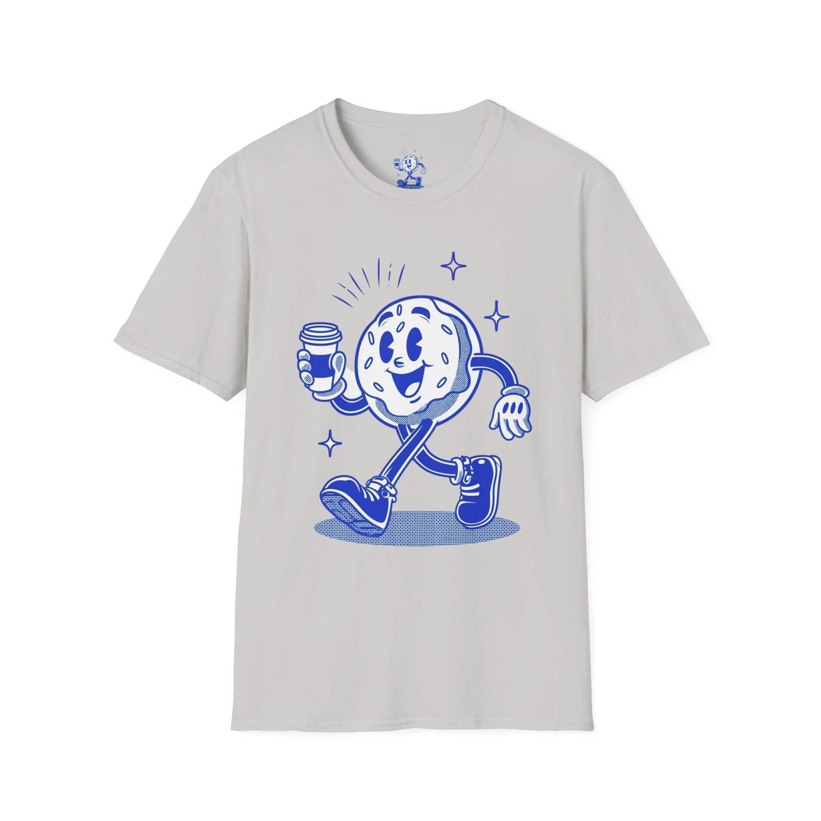Walking Cookie Character T-Shirt | Retro Snack Illustration Unisex T-shirt, Sweatshirt, Hoodie, Long Sleeve Tee - T-Shirt, Sweatshirt, Hoodie