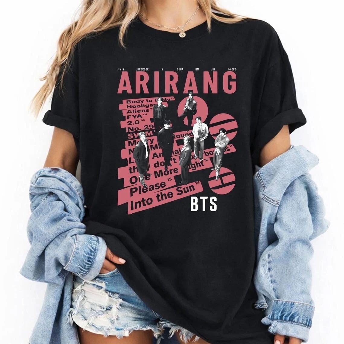 BTS Arirang World Tour Shirt, Bangtan 2026 Concert Tee, Merch Gift for Kpop Fan Unisex T-shirt, Sweatshirt, Hoodie, Long Sleeve Tee - T-Shirt, Sweatshirt, Hoodie