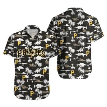 Pittsburgh Pirates Palm Island Hawaiian Shirt Unisex T-shirt, Sweatshirt, Hoodie, Long Sleeve Tee - T-Shirt, Sweatshirt, Hoodie