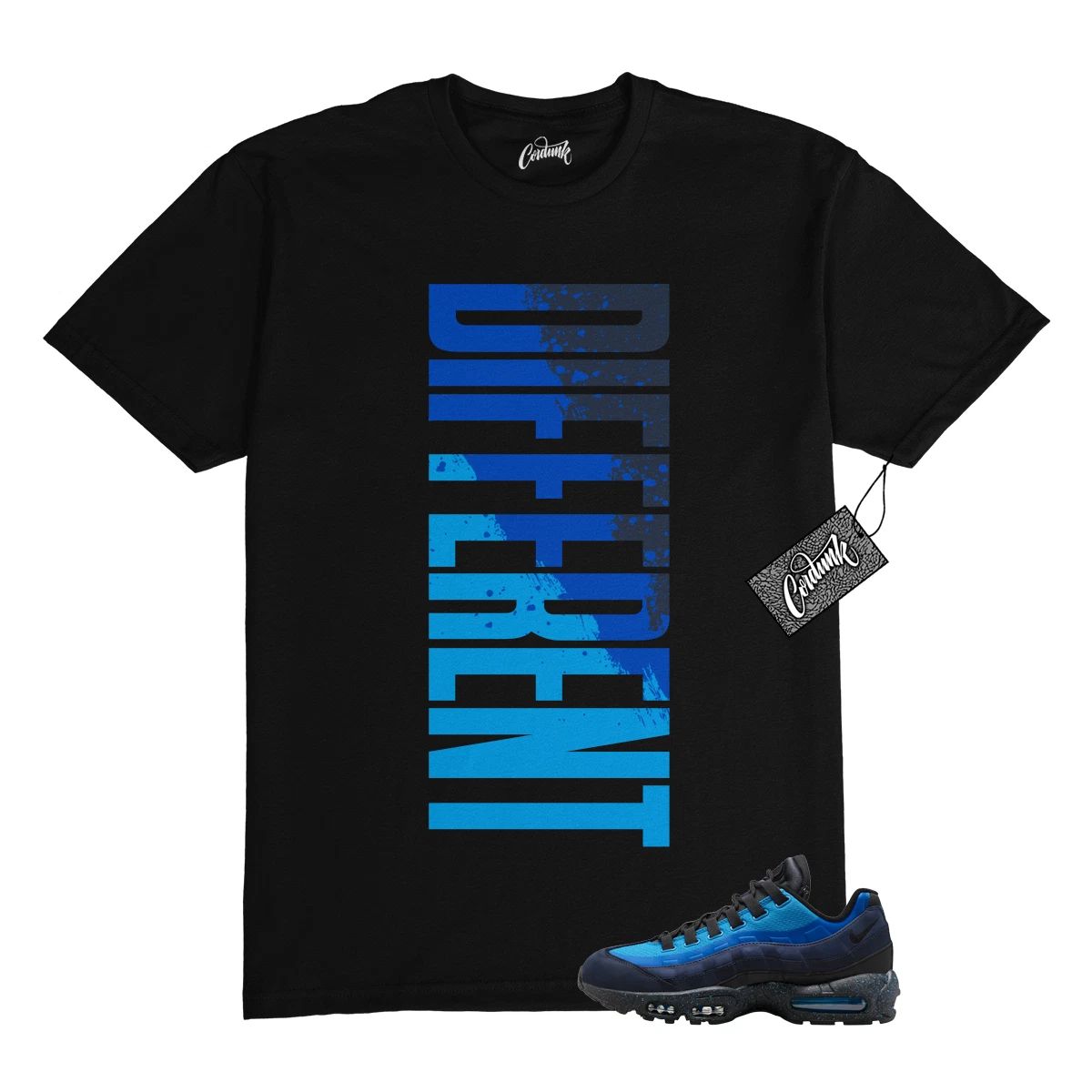 Air Max 95 Obsidian Black Harbor Blue T Shirt to Match DFRNT Unisex T-shirt, Sweatshirt, Hoodie, Long Sleeve Tee - T-Shirt, Sweatshirt, Hoodie