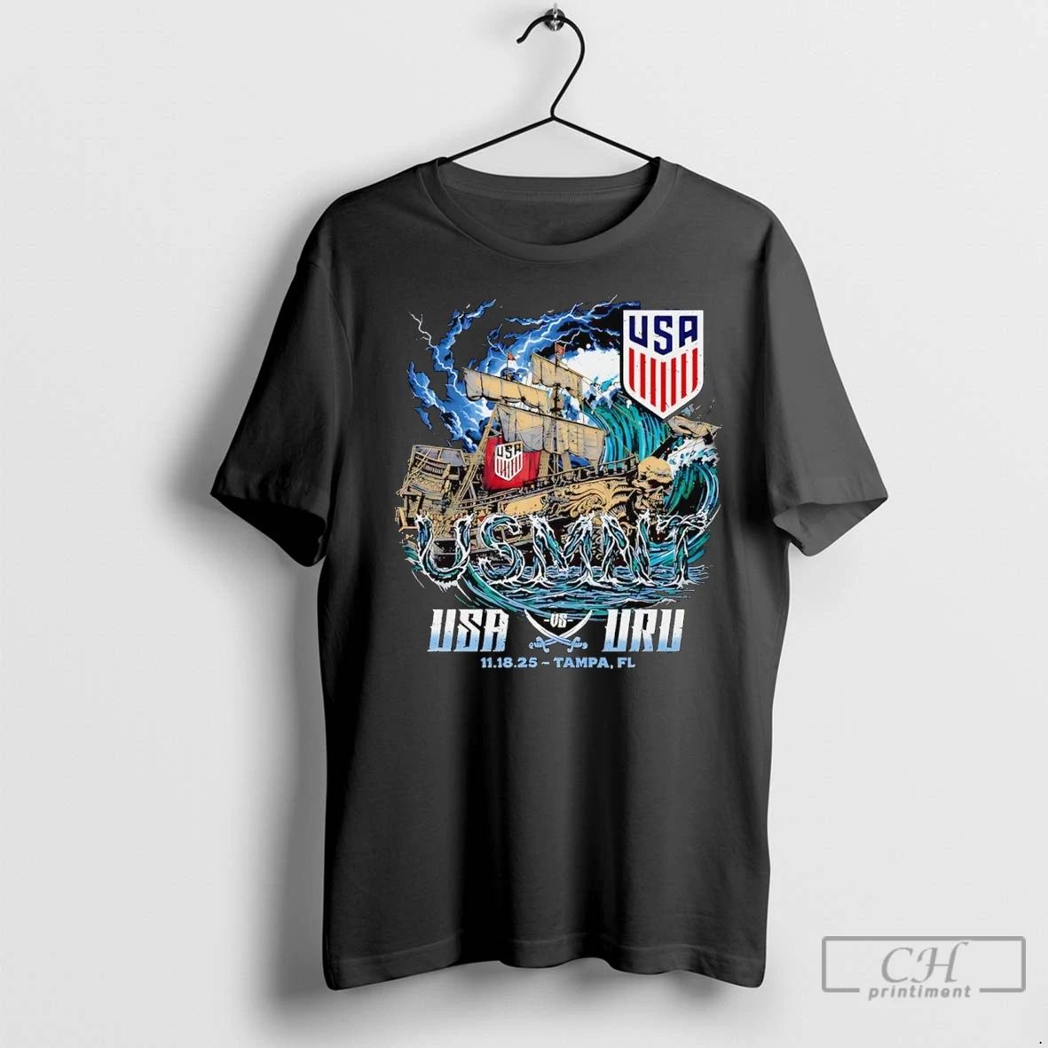 Premium Usmnt Vs Uruguay 2025 Sailing Into Tampa Bay 2025 Unisex T-shirt, Sweatshirt, Hoodie, Long Sleeve Tee - T-Shirt, Sweatshirt, Hoodie