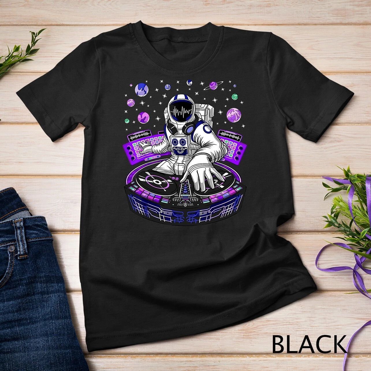 Astronaut Psychedelic Music DJ Psytrance Techno EDM Festival Unisex T-shirt Unisex T-shirt, Sweatshirt, Hoodie, Long Sleeve Tee - T-Shirt, Sweatshirt, Hoodie