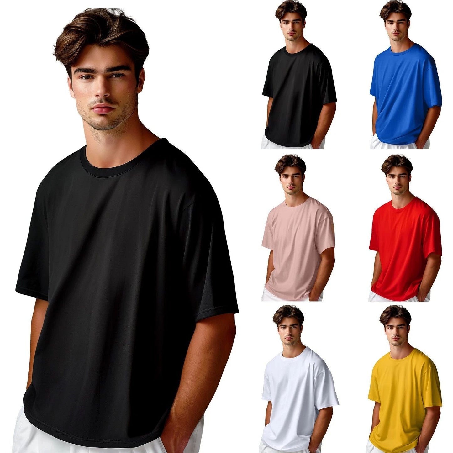 Reichstadt Men's Oversized T-Shirt Solid Trendy Comfortable Various Colors Cool Unisex T-shirt, Sweatshirt, Hoodie, Long Sleeve Tee - T-Shirt, Sweatshirt, Hoodie