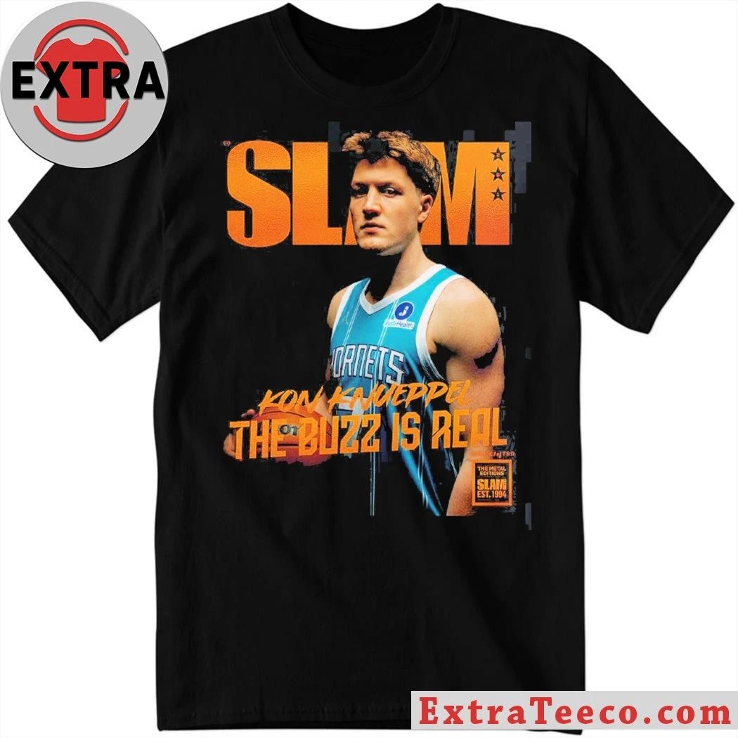 Kon Knueppel Charlotte Hornets SLAM 261 Cover The Buzz Is Real Orange Metal 2026 T-Shirt Unisex T-shirt, Sweatshirt, Hoodie, Long Sleeve Tee - T-Shirt, Sweatshirt, Hoodie